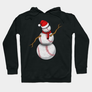 'Baseball Balls Santa Snowman' Hilarous Santa Gift Hoodie